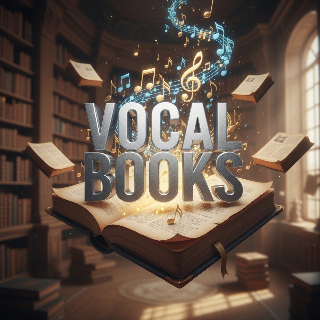 Vocal technique books on a music stand